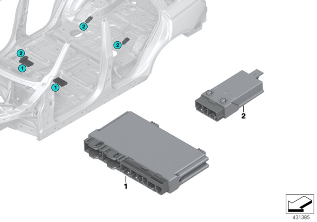 2019 BMW X6 ECU, Seat Module Diagram