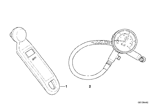 2005 BMW 325i Electronic Tire Pressure Gauge Diagram