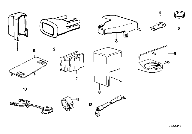 1981 BMW 733i Cable Covering Diagram