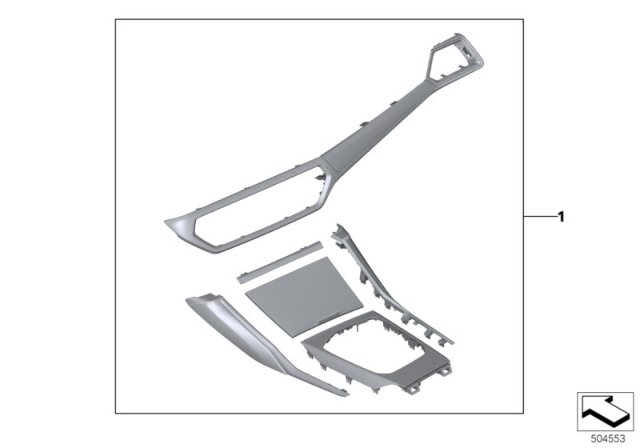 2020 BMW M340i INTERIOR TRIM COVERS CARBON Diagram for 51952466891