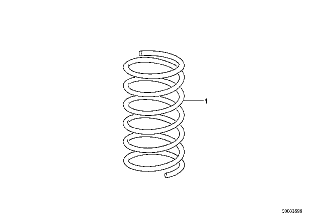 1988 BMW 528e Coil Spring Short Diagram for 31332225646