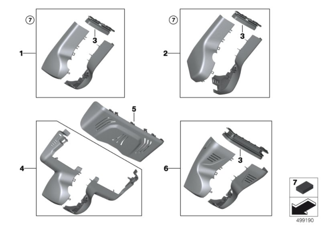 2020 BMW M340i Covers, Inside Mirror Diagram