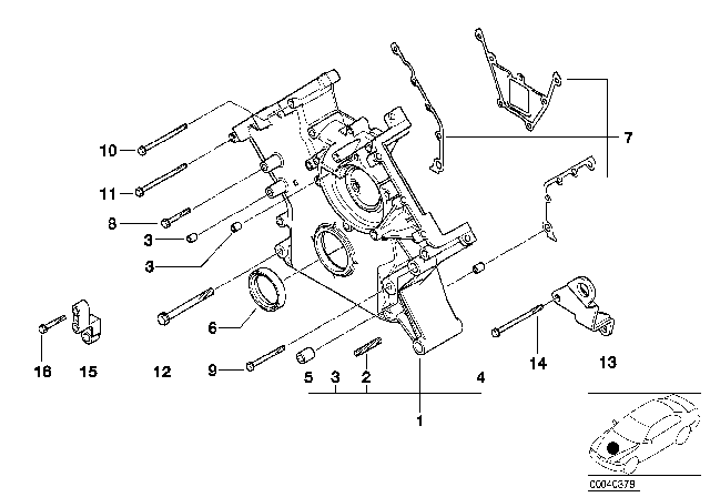 2000 BMW M5 Timing Case Diagram 1