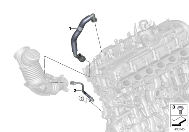 2020 BMW M340i Crankcase - Ventilation Diagram