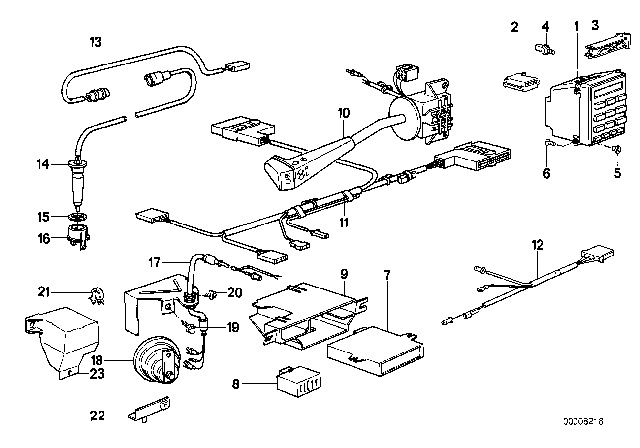 1988 BMW 528e On-Board Computer Diagram 1