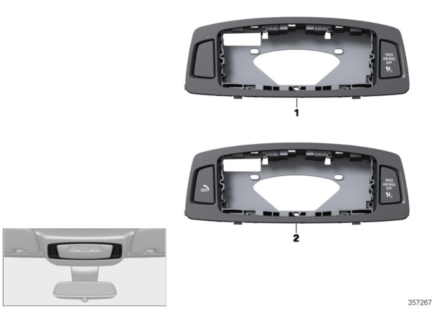 2016 BMW 228i Roof Function Centre Diagram