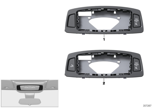 2016 BMW M235i xDrive Roof Function Centre Diagram