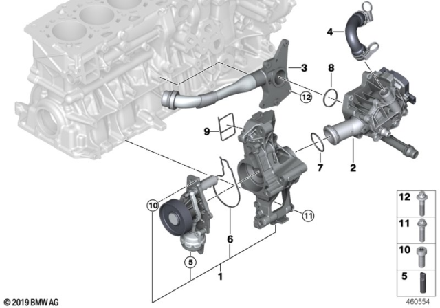 2018 BMW 740i Hose, Branch-Heat Management Module Diagram for 11538606278