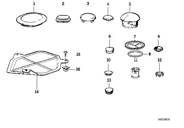 1993 BMW 850Ci Sealing Cap/Plug Diagram