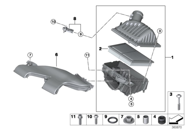 2020 BMW X2 INTAKE MUFFLER Diagram for 13718675280