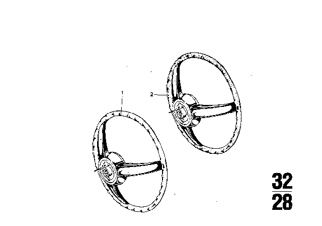 1969 BMW 2800 Steering Wheel Diagram 1