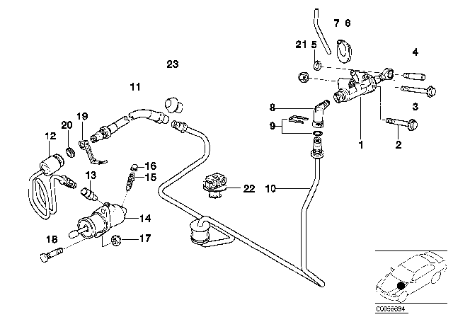 2001 BMW Z8 Hex Bolt With Washer Diagram for 11141438558