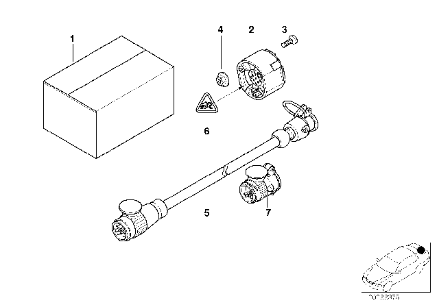 2001 BMW 540i Single Parts Of Trailer Hitch Diagram