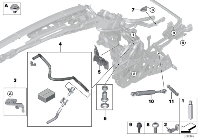 2016 BMW 428i xDrive Mounting Parts Diagram