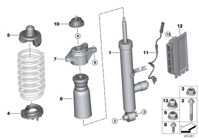 2020 BMW Z4 SPRING PAD UPPER Diagram for 33506875395