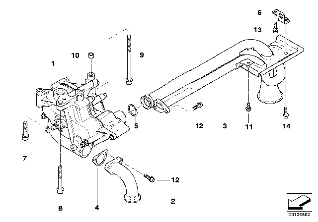 2009 BMW M5 Lubrication System / Oil Pump Diagram