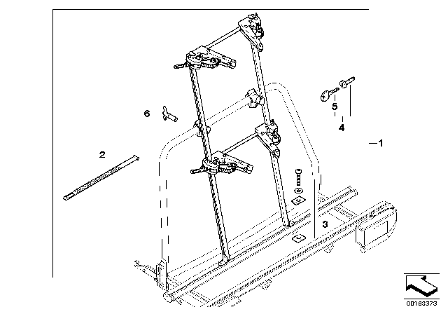 2011 BMW 128i Convertible N51 Engine(E88) Rear Rack Diagram