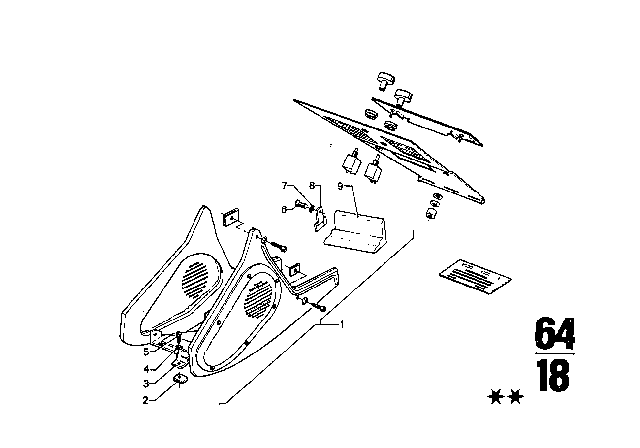 1971 BMW 2800CS Air Conditioning Unit Parts Diagram 5