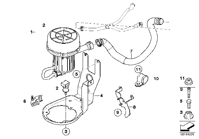 2007 BMW Alpina B7 Emission Control - Air Pump Diagram