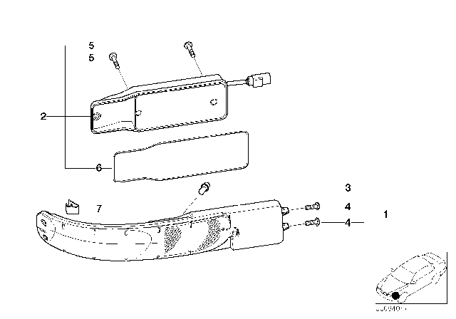 2003 BMW Z8 Control Unit, Turn Indicator Diagram for 63136900397