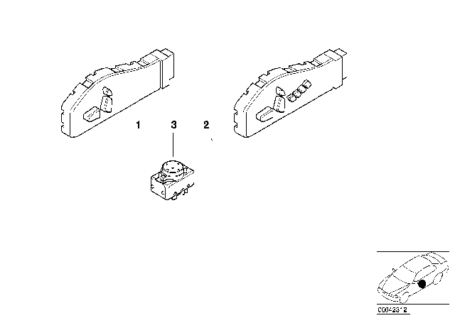 2003 BMW X5 Switch, Seat Adjustment Diagram