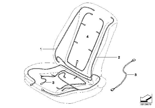 2007 BMW 760Li Rear Seat Wiring Set Diagram