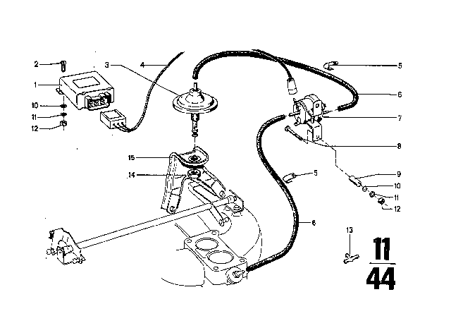 1969 BMW 2500 Emission Control Diagram