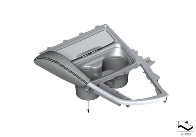 2017 BMW M4 Individual Centre Console Panels, Front Diagram