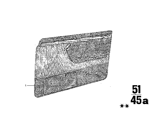 1972 BMW Bavaria Door Trim Panel Diagram 5