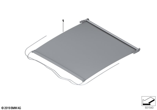 2020 BMW 228i xDrive Gran Coupe Panorama Glass Roof Diagram 3