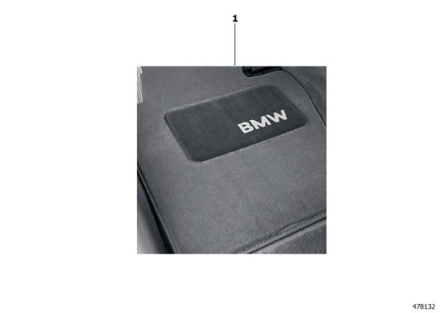 2008 BMW 328xi Floor Mats Diagram 3