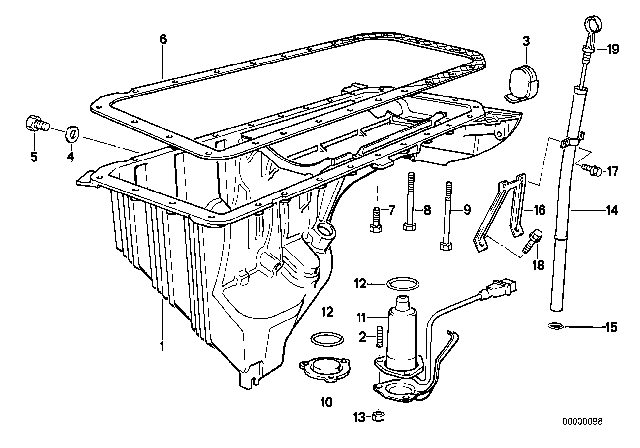 1992 BMW 525i Hex Bolt With Washer Diagram for 07119912701