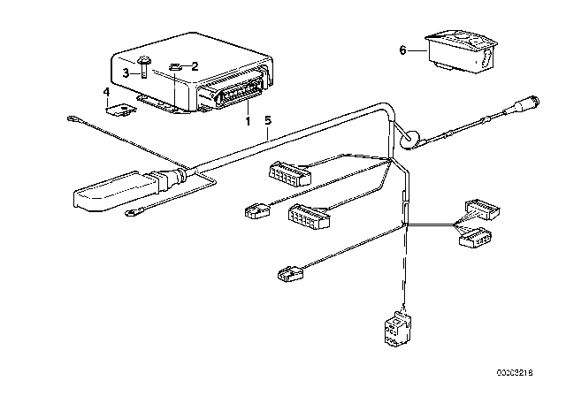 1995 BMW 850Ci Control Unit Egs, Programmed Diagram 1