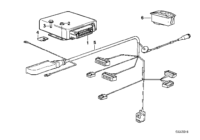 1991 BMW 850i Control Unit Egs, Programmed Diagram