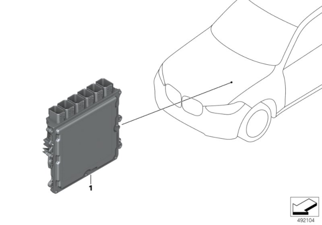 2019 BMW X7 Base Control Unit DME 86T0 Diagram