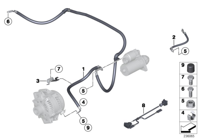 2007 BMW 328xi Cable Starter Diagram