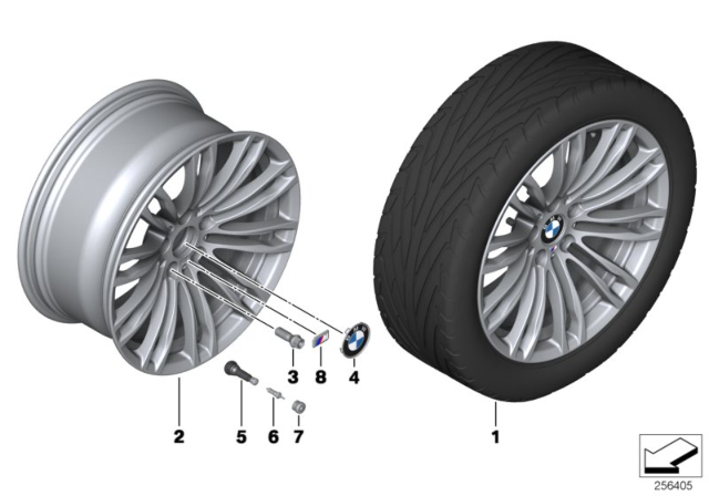 2013 BMW M5 BMW LA Wheel, M Double Spoke Diagram 2