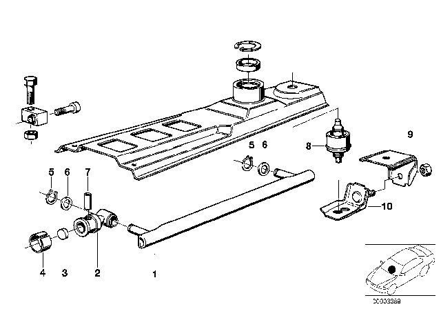 1981 BMW 320i Straight Selector Rod Diagram for 25111220502