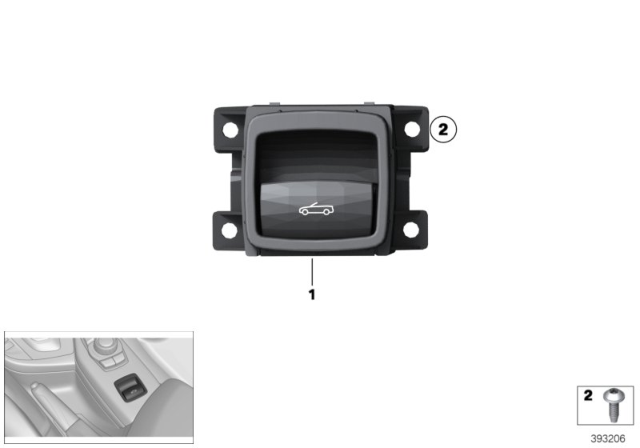 2015 BMW 228i xDrive Switch Folding Top Diagram for 61319265606