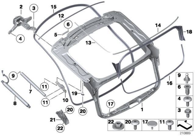 2010 BMW 550i GT xDrive Hex Bolt With Washer Diagram for 07147219510