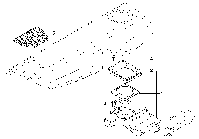 2003 BMW M5 Components M-Sound System Diagram 1