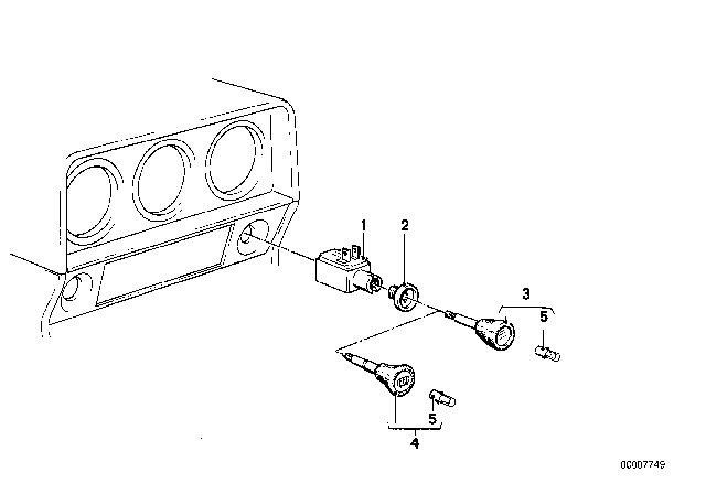 1976 BMW 530i Switch Heated Rear Window Diagram for 61311365134