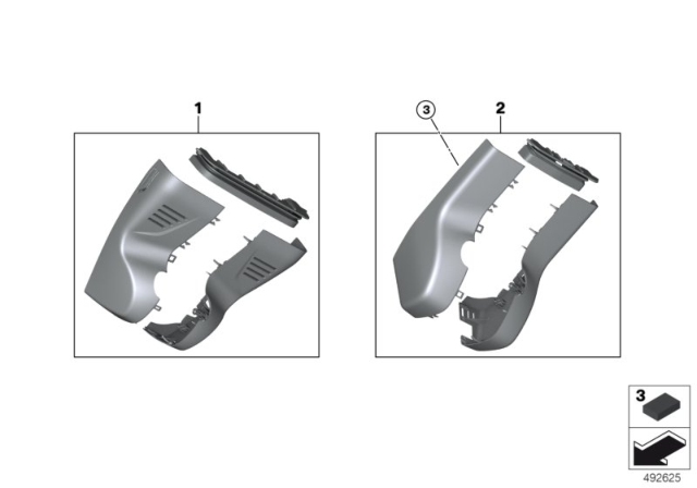 2020 BMW Z4 Covers, Inside Mirror Diagram