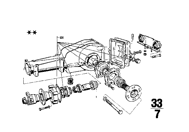 1971 BMW 2002 Differential - Spacer Ring Diagram 1