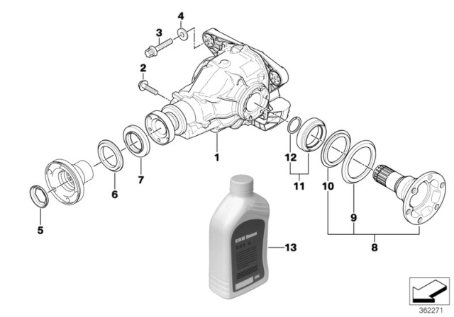 2005 BMW M3 Final Drive With Differential Diagram for 33102282480