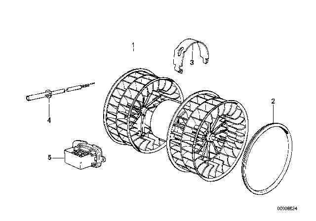 1997 BMW 850Ci Electric Parts For Ac Unit Diagram