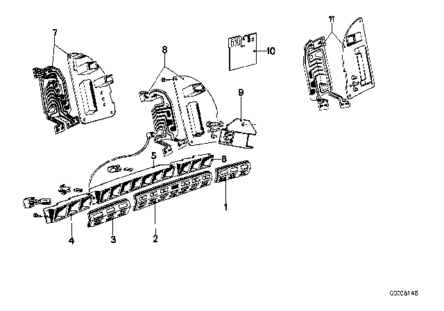 1981 BMW 528i Indicator Array / Printed-Circuit Board Diagram