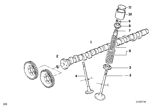 1992 BMW M5 Plate Diagram for 11341404876