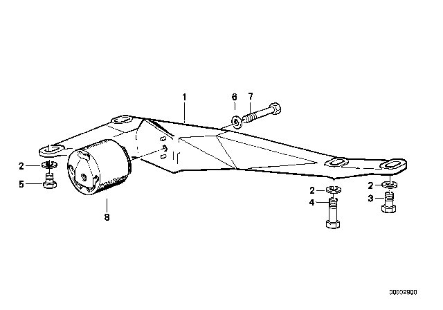 1991 BMW 325ix Gearbox Suspension Diagram