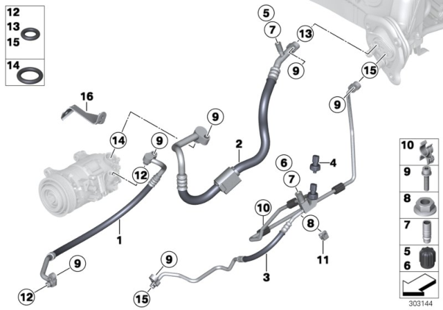 2015 BMW M4 Coolant Lines Diagram